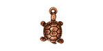 TierraCast Antique Copper (plated) Turtle Charm 11x18mm