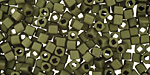 TOHO Matte Dark Olive Cube 3mm Seed Bead