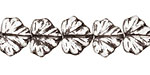 Czech Glass Black Diamond Maple Leaf 10x13mm