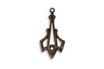 Vintaj Natural Brass Trident Charm 12x24mm