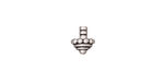 TierraCast Antique Silver (plated) Beaded Cap Glue In 8x7mm