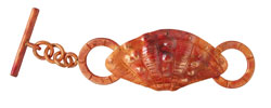 Patricia Healey Copper Clam Toggle 60x20mm, 22mm bar