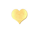 Brass Heart Blank 22mm