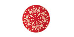 Lillypilly Red Kaleidoscope Anodized Aluminum Disc 19mm, 24 gauge