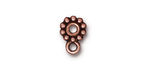 TierraCast Antique Copper (plated) Large Hole Beaded Heishi w/ Loop 9x13mm