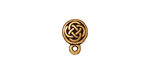 TierraCast Antique Gold (plated) Small Celtic Circle Ear Post 8x12mm