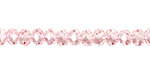 Light Rose AB Crystal Faceted Rondelle 6mm