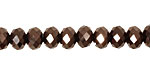 Oiled Bronze Crystal Faceted Rondelle 8mm