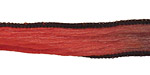 El Toro w/ Black Edges Hand Dyed 100% Silk Ribbon 1/2"