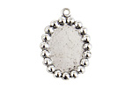 Nunn Design Antique Silver (plated) Vetri Beaded Oval Frame 20x28mm
