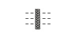 Pewter Braided 3-Hole Bar 4x15mm
