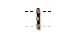 TierraCast Antique Brass (plated) Nugget 3-Hole Bar 5x14mm