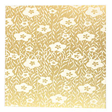 Lillypilly Gold Flower Garden Anodized Aluminum 3"x3" Sheet, 22 gauge