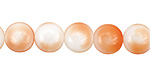 Czech Glass Creamsicle Puff Coin 10mm