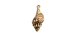 Nunn Design Antique Gold (plated) Trumpet Shell Charm 9x21mm