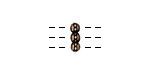 TierraCast Antique Brass (plated) Beaded Seed Bead 3-Hole Bar 3x10mm