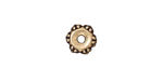 TierraCast Antique Gold (plated) Large Hole Flower Heishi 3x9mm