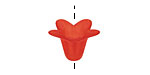 Lucite Scarlet 5 Petal Small Bellflower 12x18mm