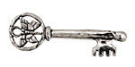 Green Girl Pewter Butterfly Key Pendant 14x44mm