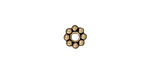 TierraCast Antique Brass (plated) Large Hole Beaded Heishi 2x8mm