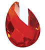 Poppy Faceted Flat Teardrop 22x30mm