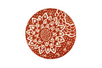 Lillypilly Bronze Dahlia Anodized Aluminum Disc 25mm, 24 gauge