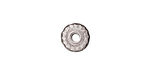 TierraCast Rhodium (plated) Large Hole Hammered Heishi 2x9mm