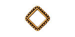 TierraCast Antique Gold (plated) 8mm Diamond Bead Frame 16mm