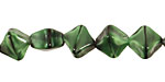 Czech Glass Liquid Emerald Organic Diamond 10mm
