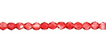 Czech Fire Polished Glass Coated Hot Cranberry Round 4mm