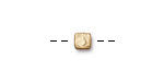 TierraCast Gold (plated) Small Rock & Roll Cube 5mm