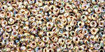 TOHO Rainbow Crystal (with Gold Lining) Magatama 3mm Seed Bead