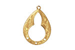 Brass Small Patterned Diamond Link 20x30mm