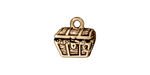 TierraCast Antique Gold (plated) Treasure Chest Charm 14mm