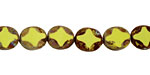 Czech Glass Chartreuse Table Cut Oval 9x8mm