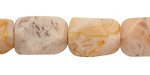 Bamboo Leaf Agate Faceted Nugget 12-19x12-14mm