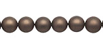 Chocolate (matte) Shell Pearl Round 8mm