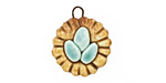 Earthenwood Studio Ceramic Birdnest Charm 17x20mm