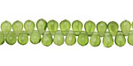 Czech Glass Bottle Green Teardrop 4x6mm