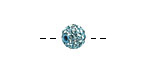 Aquamarine Pave (w/ Preciosa Crystals) Round 8mm