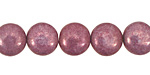 Czech Glass Luster Wisteria Puff Coin 10mm