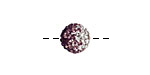 Amethyst/Crystal Ombre Pave Round 10mm (1.5mm hole)