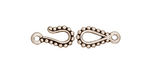 TierraCast Antique Silver (plated) Beaded Hook & Eye Clasp 14x7mm