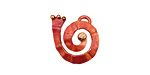 Patricia Healey Copper Left Small Spiral Pendant 17x18mm