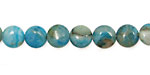 Larimar Blue Crazy Lace Puff Coin 8mm
