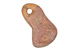 Red/Brown Beach Stone Pendant 14-24x19-34mm