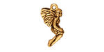TierraCast Antique Gold (plated) Leaf Fairy Charm 10x21mm