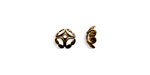 Vintaj Natural Brass Etruscan Bead Cap 8mm