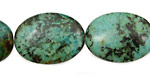 African Turquoise Flat Oval 25x18mm