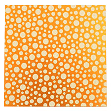 Lillypilly Orange Scattered Dots Anodized Aluminum Sheet 3"x3", 24 gauge